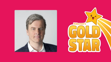 Jules Borkent with the Kidscreen’s Gold Star logo