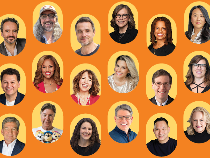 headshots of kids industry leaders in a colorful grid